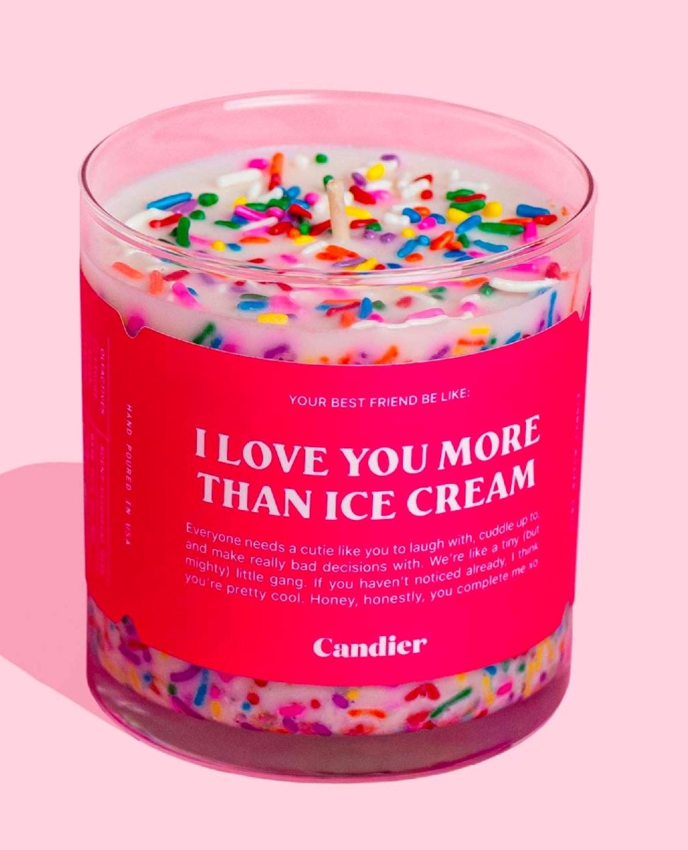 Love You More Than Ice Cream Candle - miamidrugpossession