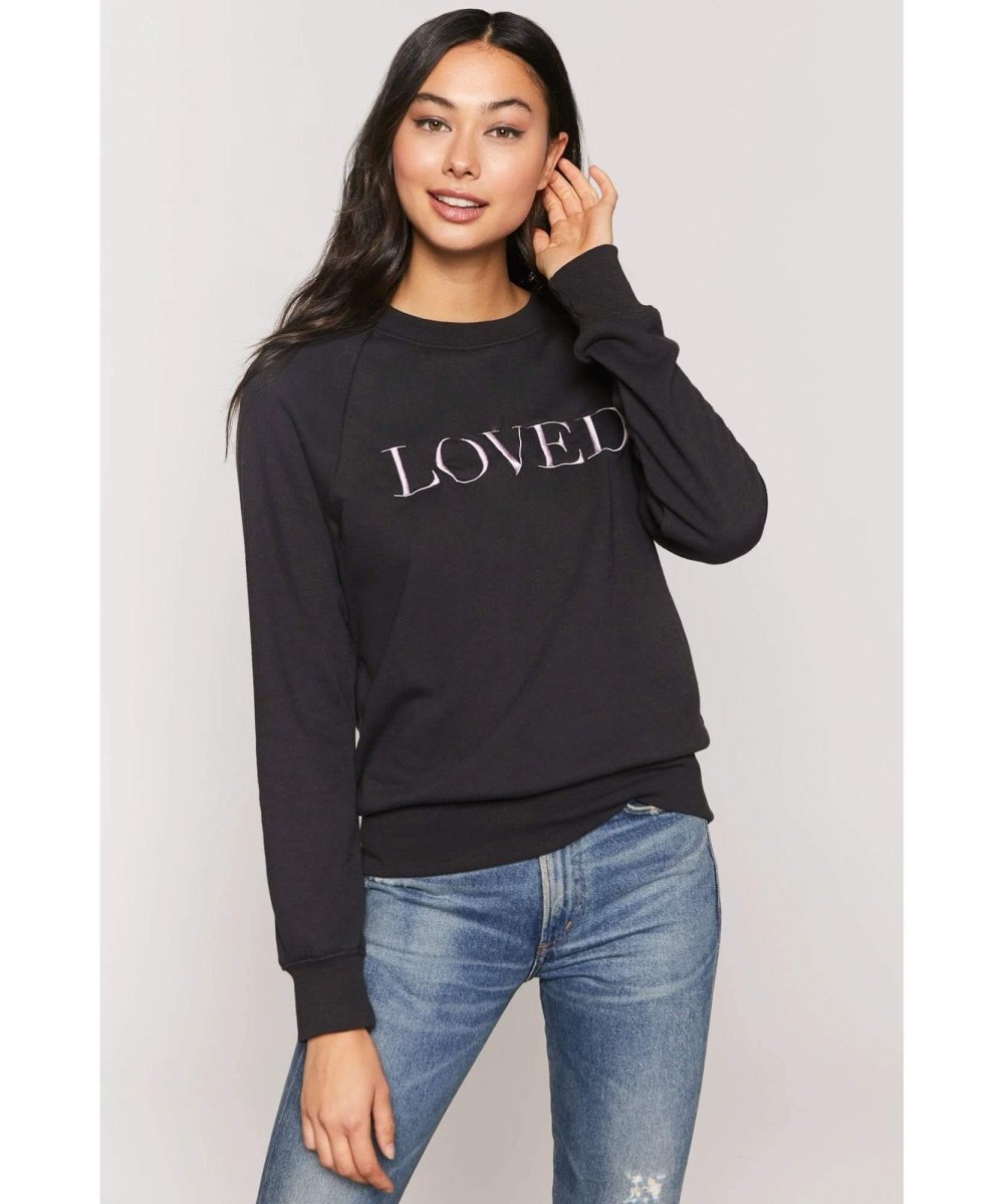 Loved Old School Embroidered Sweatshirt - miamidrugpossession