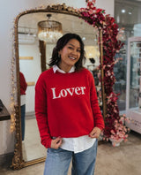 Lover Red Vintage Sweatshirt - PINK ARROWS