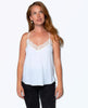 Lura Silky Lace Trim Camisole Chalk - clearpathherbicide