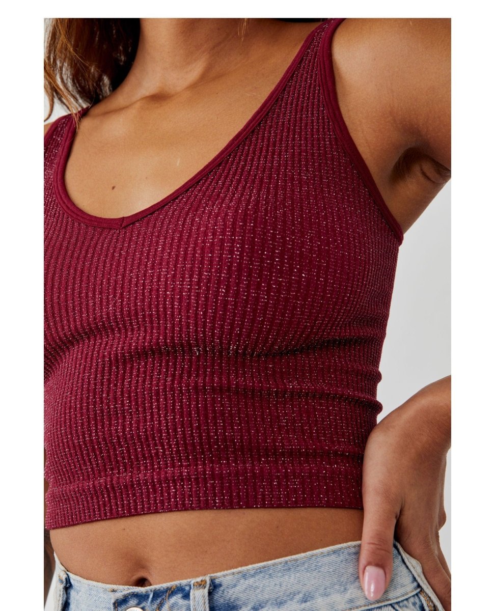 Lurex Solid Rib Brami Berry Wine Combo - miamidrugpossession