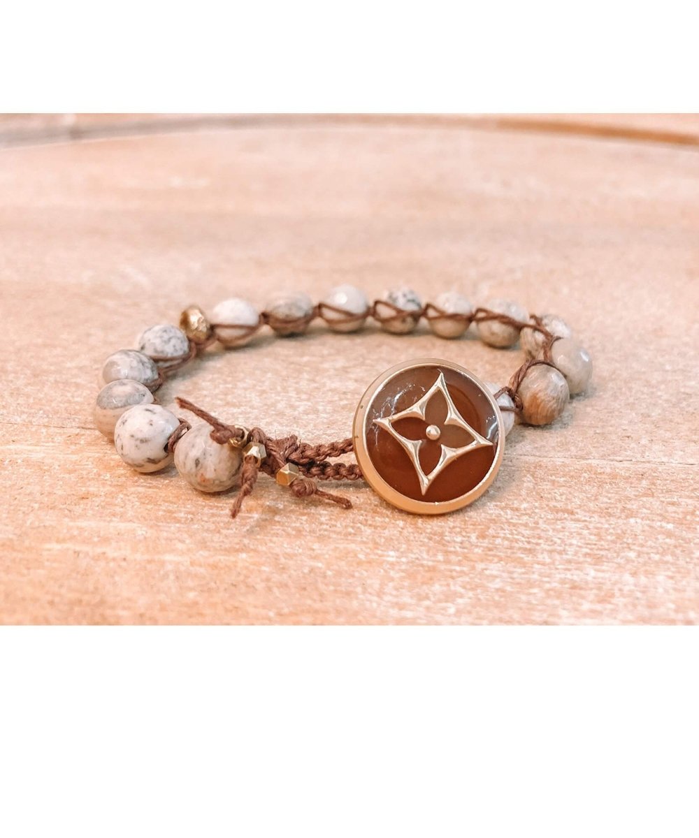 LV Brown Crystal Bracelet - miamidrugpossession