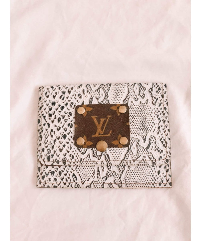 LV Snap Wallet Black White Snake - miamidrugpossession