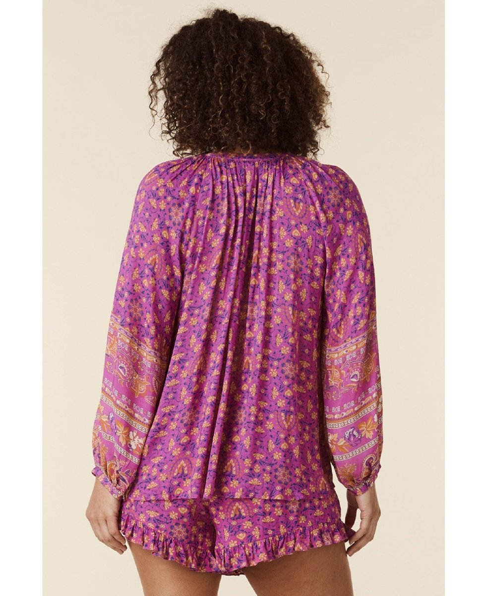 Madame Peacock Blouse Boysenberry - miamidrugpossession