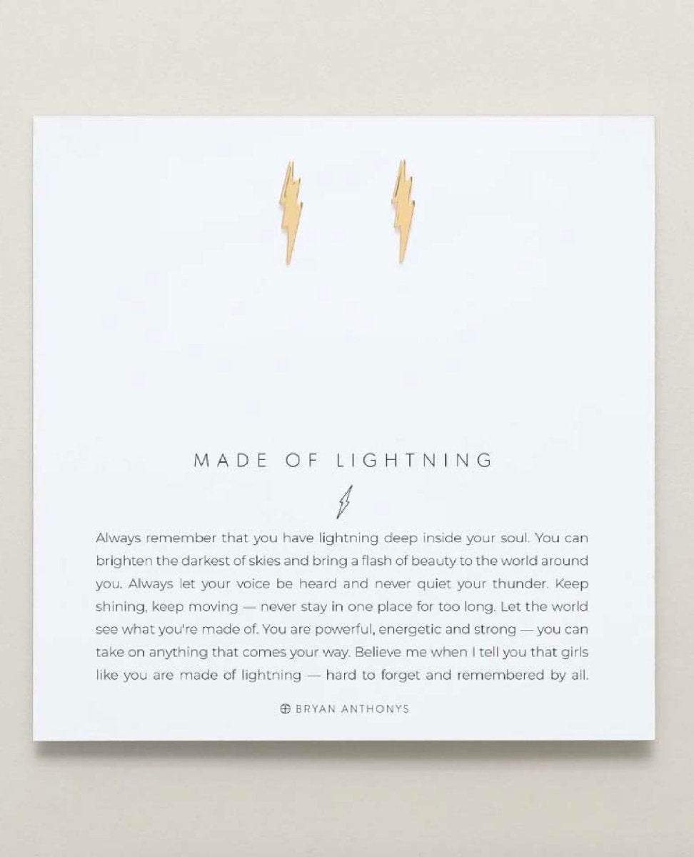 Made of Lightning Earrings 14k Gold - clearpathherbicide