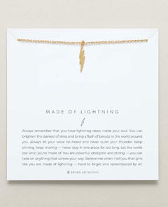 Made of Lightning Necklace 14k Gold - PINK ARROWS