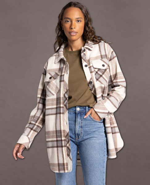 Madeline Jacket Neutral Plaid - clearpathherbicide