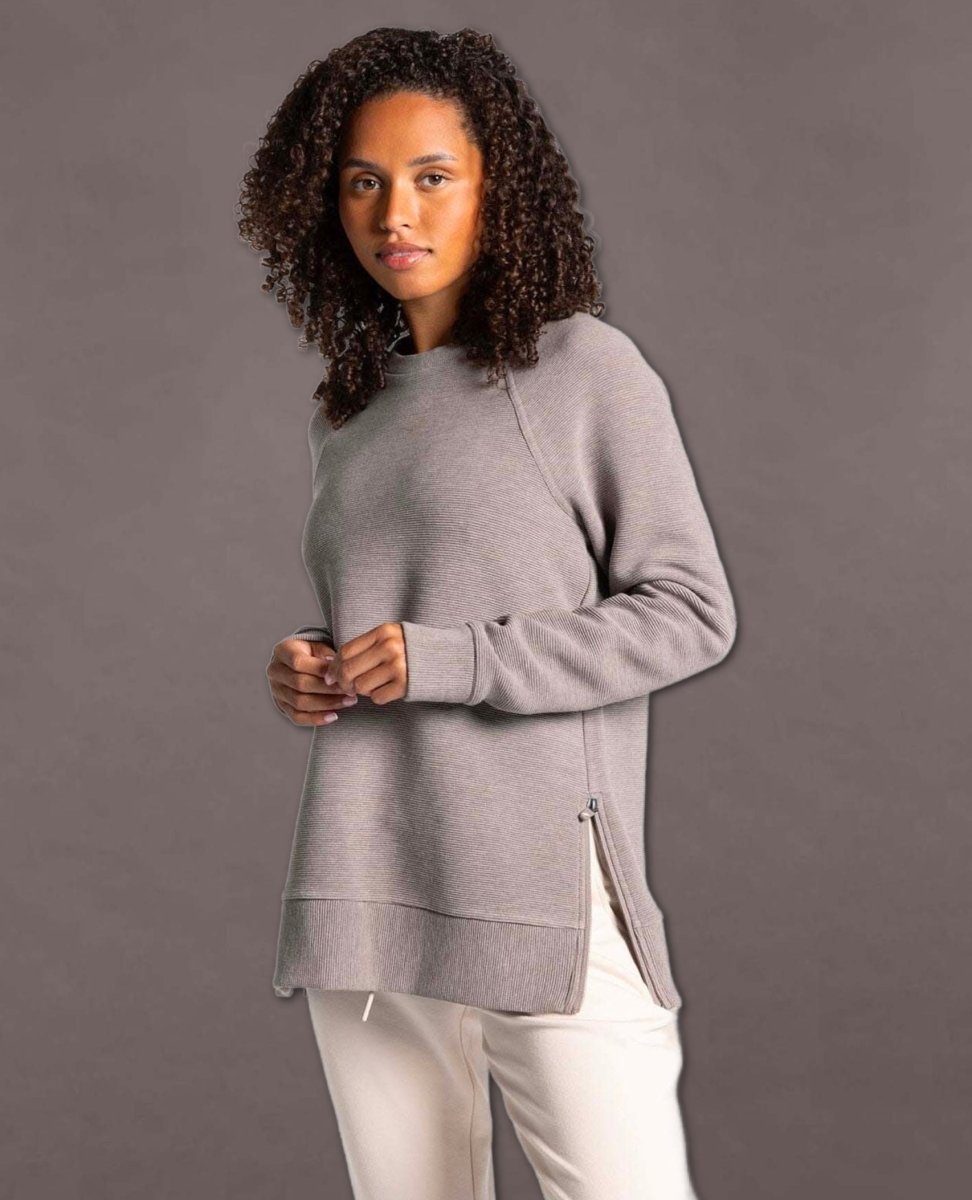 Maggie Long Sleeve Top Driftwood Heather - miamidrugpossession