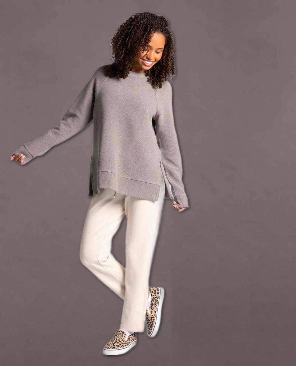 Maggie Long Sleeve Top Driftwood Heather - miamidrugpossession