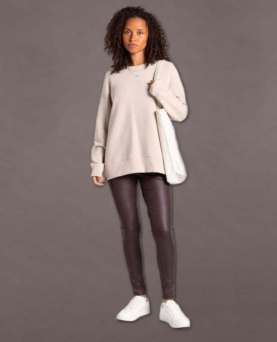 Maggie Long Sleeve Top Pale Heather - miamidrugpossession