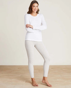 Malibu Long Sleeve Loose Jersey Tee White - miamidrugpossession