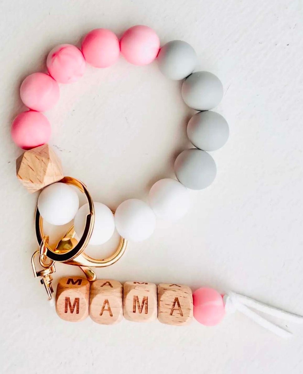 MAMA Bangle Keychain Silicone Wristlet Keyring Bracelet - clearpathherbicide