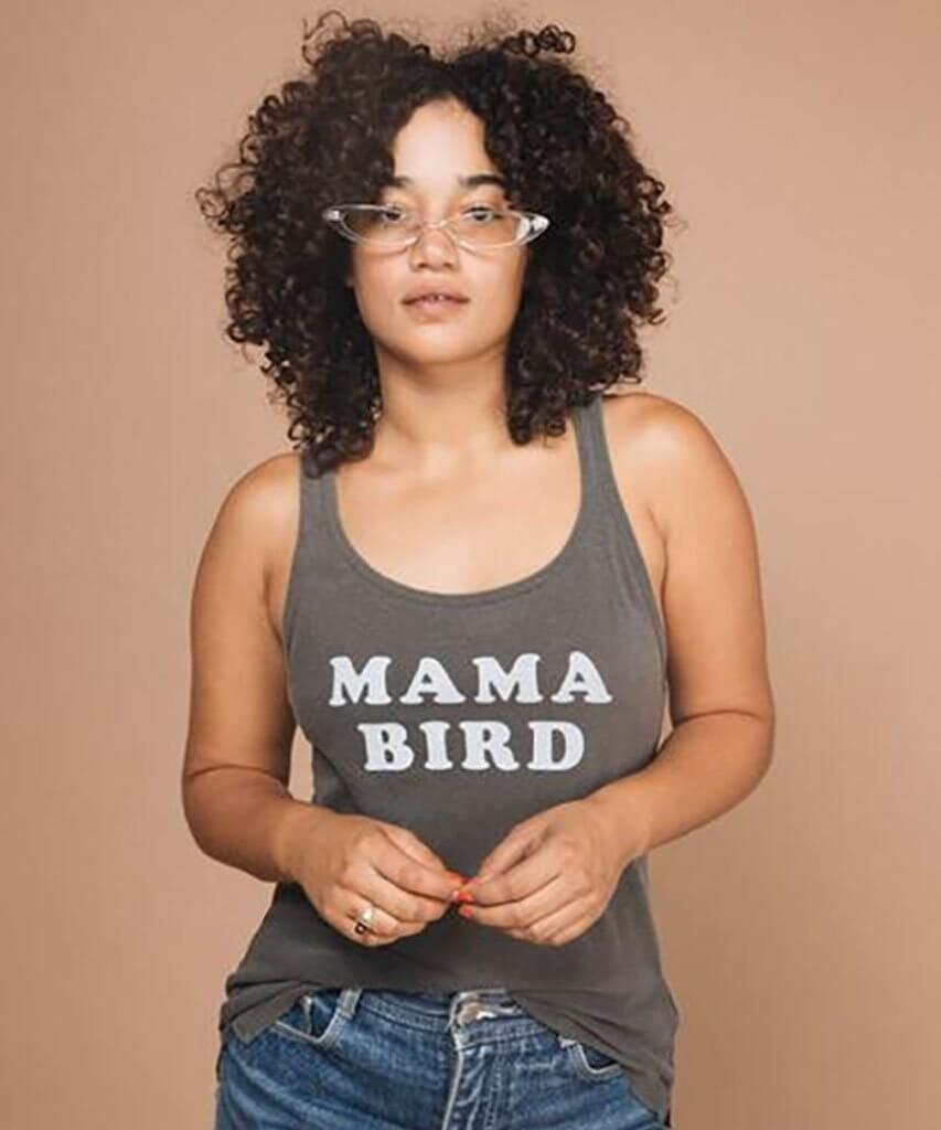 'Mama Bird' Charcoal Tank - miamidrugpossession