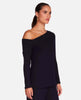 Maples One Shoulder Top Black - miamidrugpossession