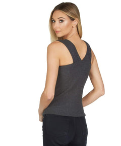 Marco Wide Strap V - Back Top Charcoal - miamidrugpossession