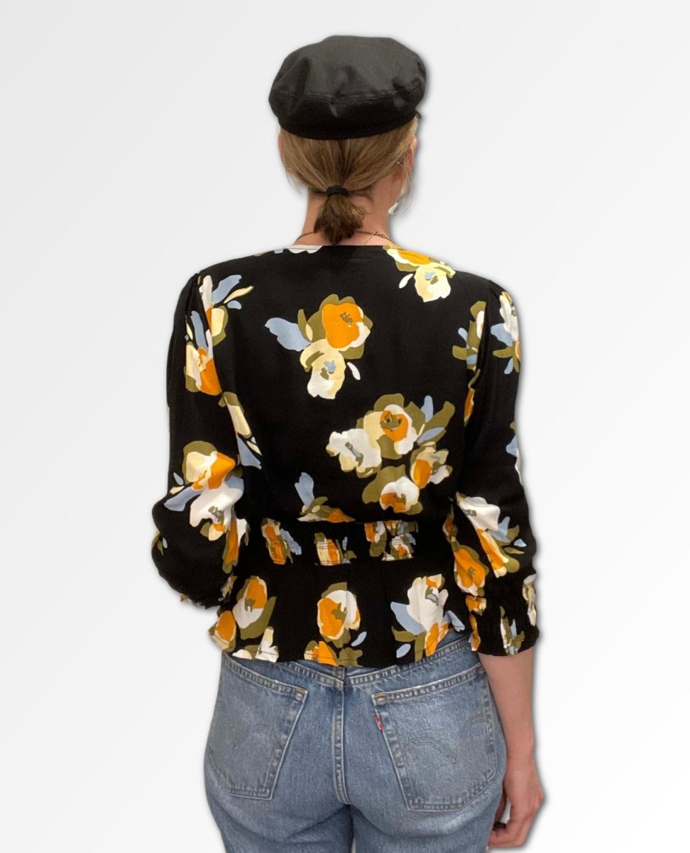 Maren Blouse Marigold Floral - miamidrugpossession