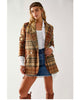 Mari Plaid Blazer Winter Wheat - miamidrugpossession