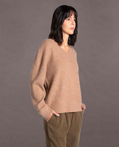 Maria Long Sleeve Sweater Camel - clearpathherbicide