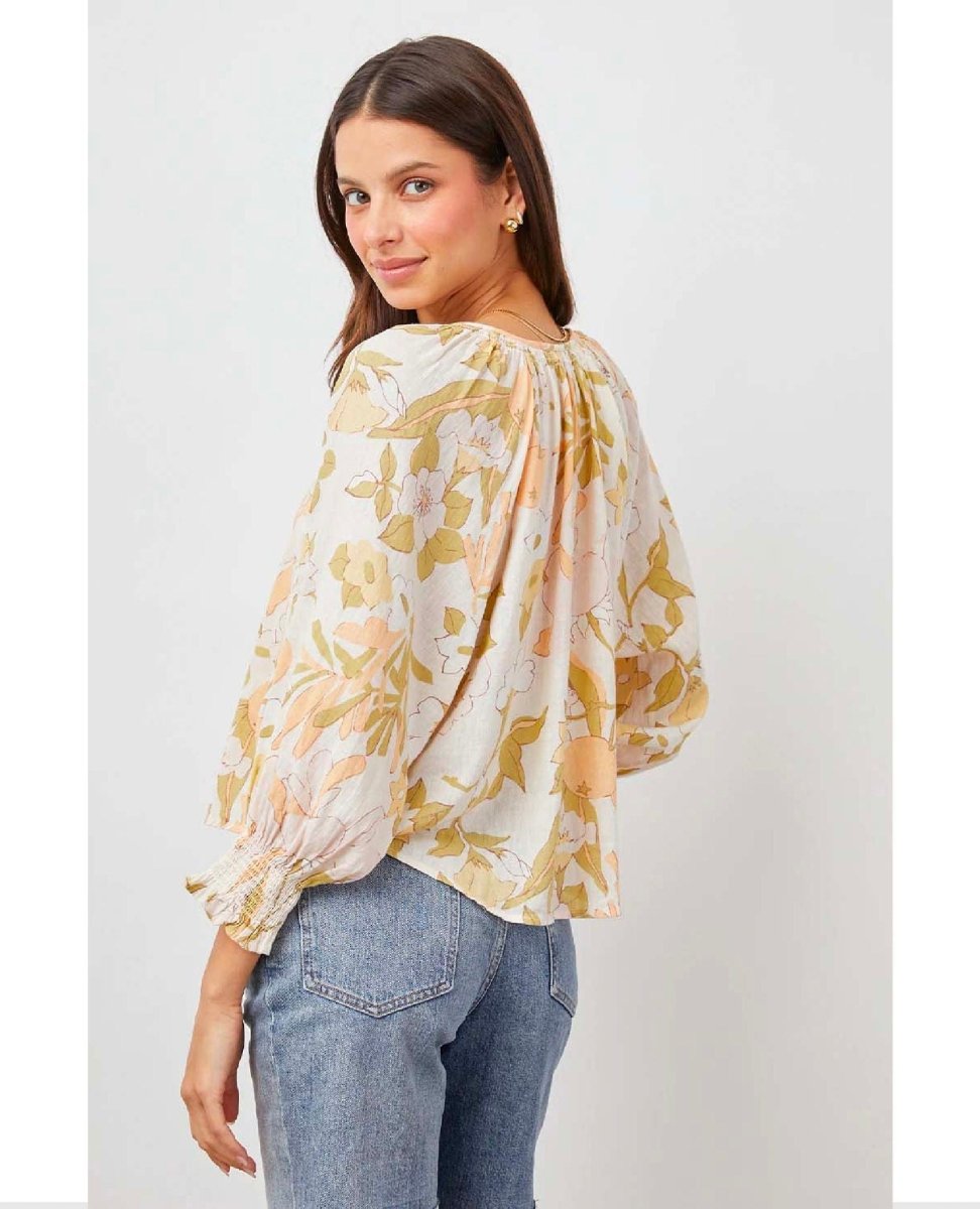 Mariah Floral Citrus Floral 3/4 Sleeve - miamidrugpossession