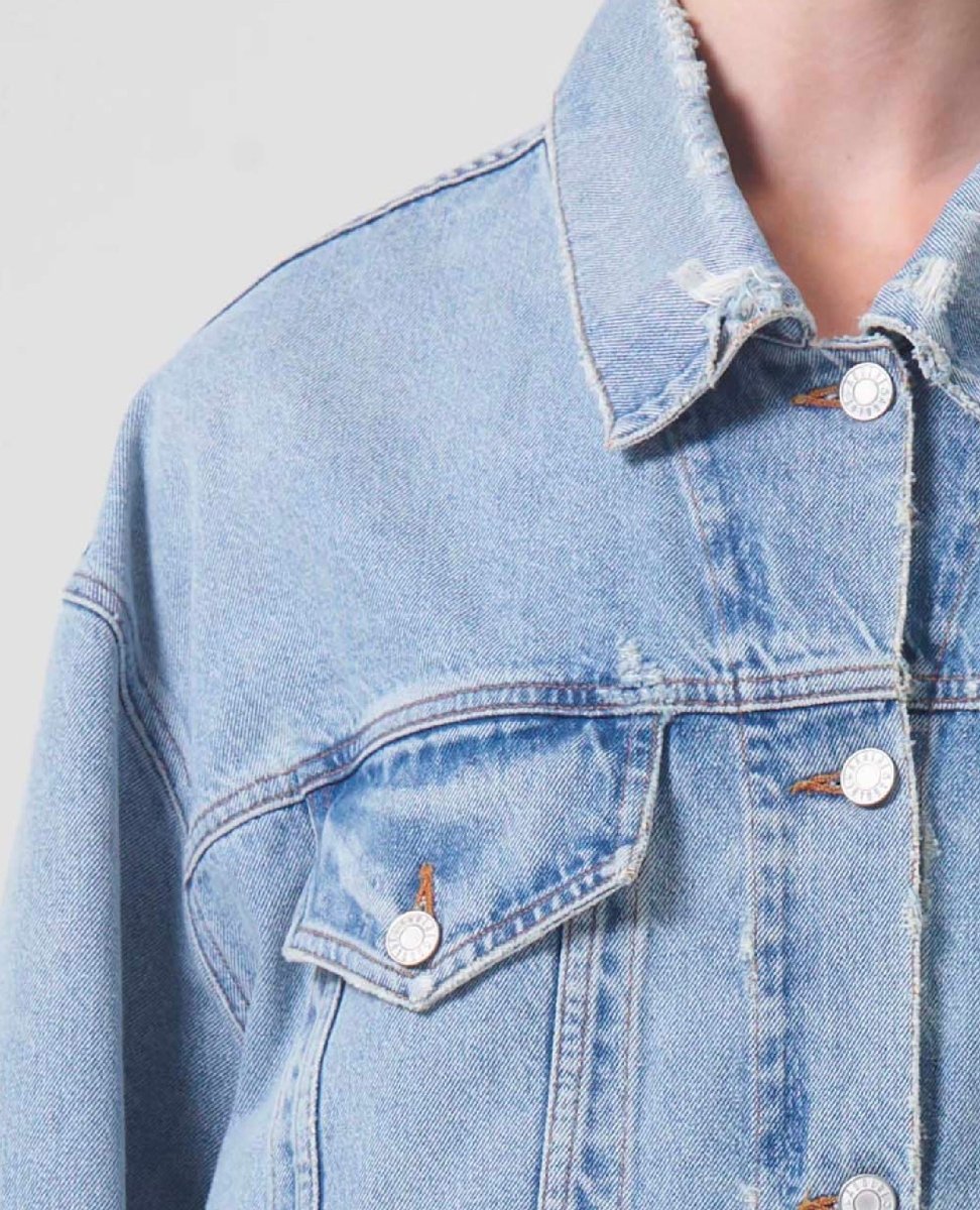 Martika Denim Jacket in Fray - miamidrugpossession