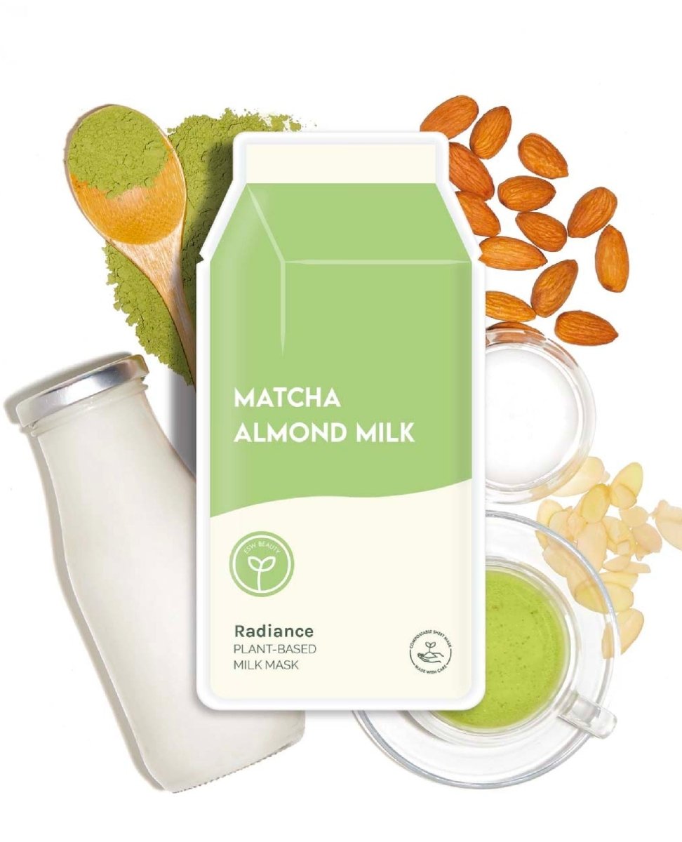 Matcha Almond Milk Radiance Plant - Based Milk Sheet Mask - miamidrugpossession