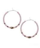 Matte Seed Bead Hoops Lavender - miamidrugpossession