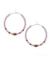 Matte Seed Bead Hoops Lavender - miamidrugpossession