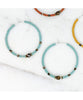 Matte Seed Bead Hoops, Turquoise - miamidrugpossession