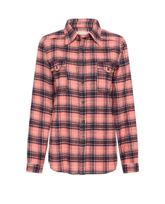 Maverick Flannel Coral - miamidrugpossession