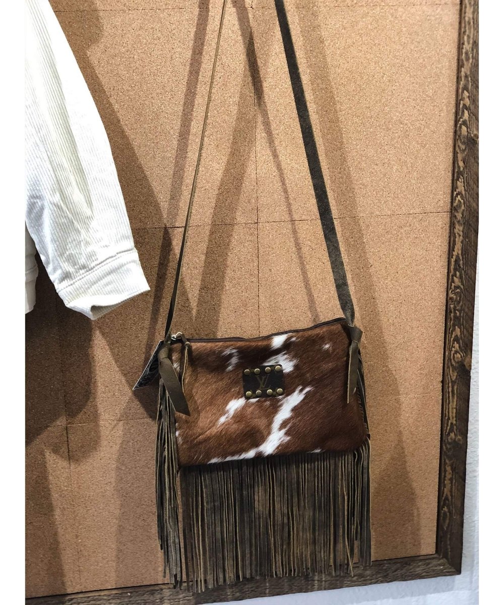 Maxine Crossbody Fringe LV Bag Cowhide - miamidrugpossession