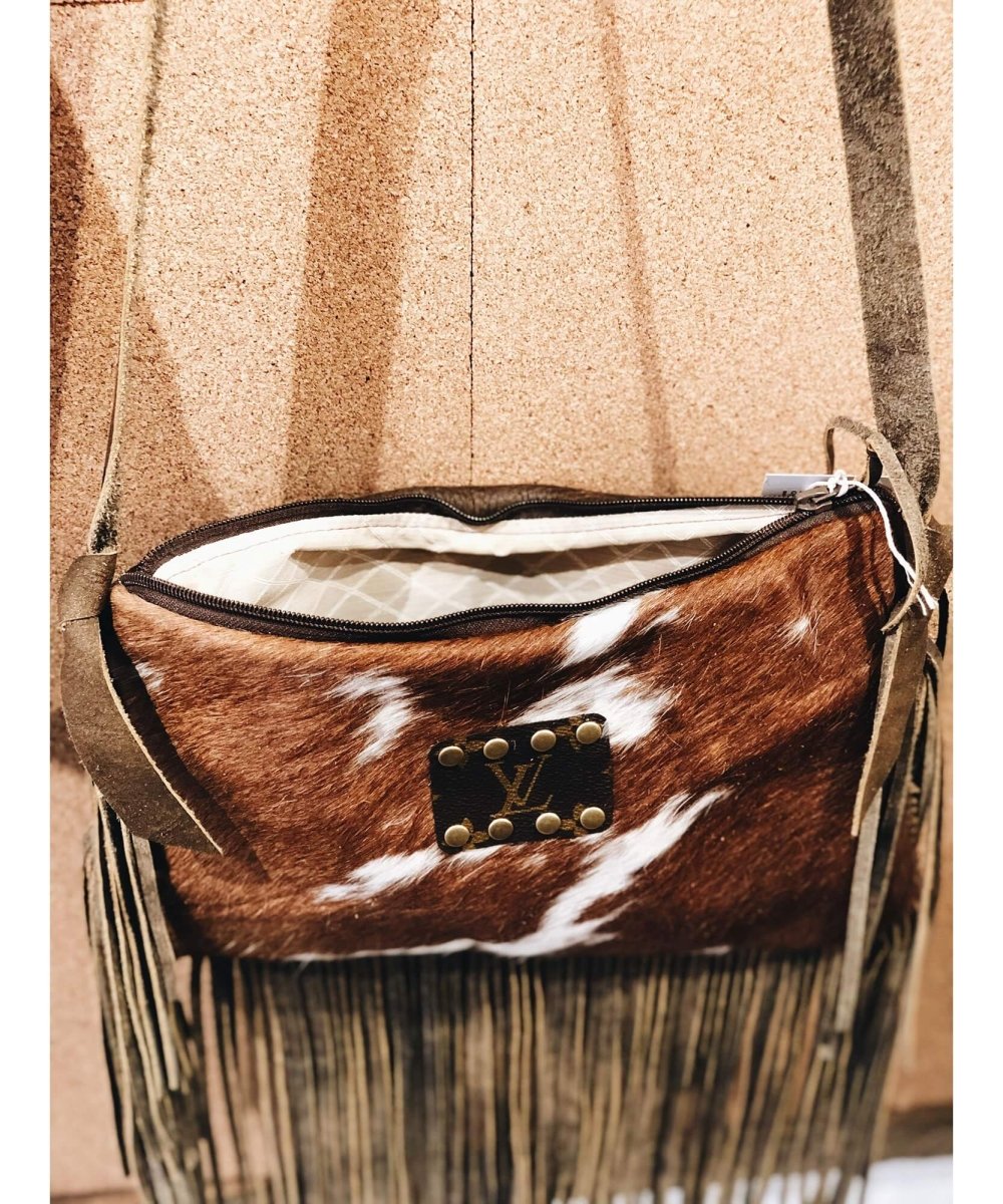 Maxine Crossbody Fringe LV Bag Cowhide - miamidrugpossession