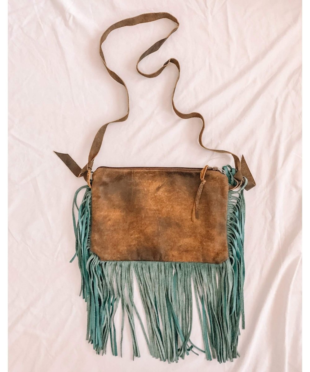 Maxine Crossbody Fringe LV Bag Turquoise - clearpathherbicide