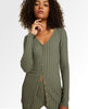 Mayumi Long Slim Snap Cardigan Willow - clearpathherbicide