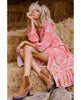 Meadowland Boho Dress Poppy - PINK ARROWS