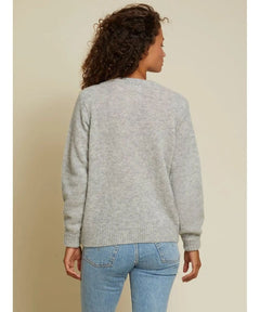 Megan Shoulder Pad Sweater Oyster - clearpathherbicide