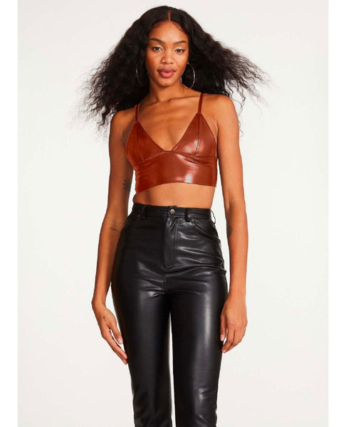 Melika Vegan Bralette Cognac - miamidrugpossession