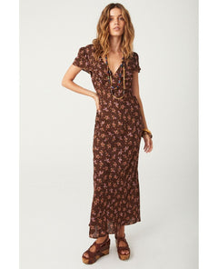 Melody Bias Antique Walnut Midi Dress - clearpathherbicide