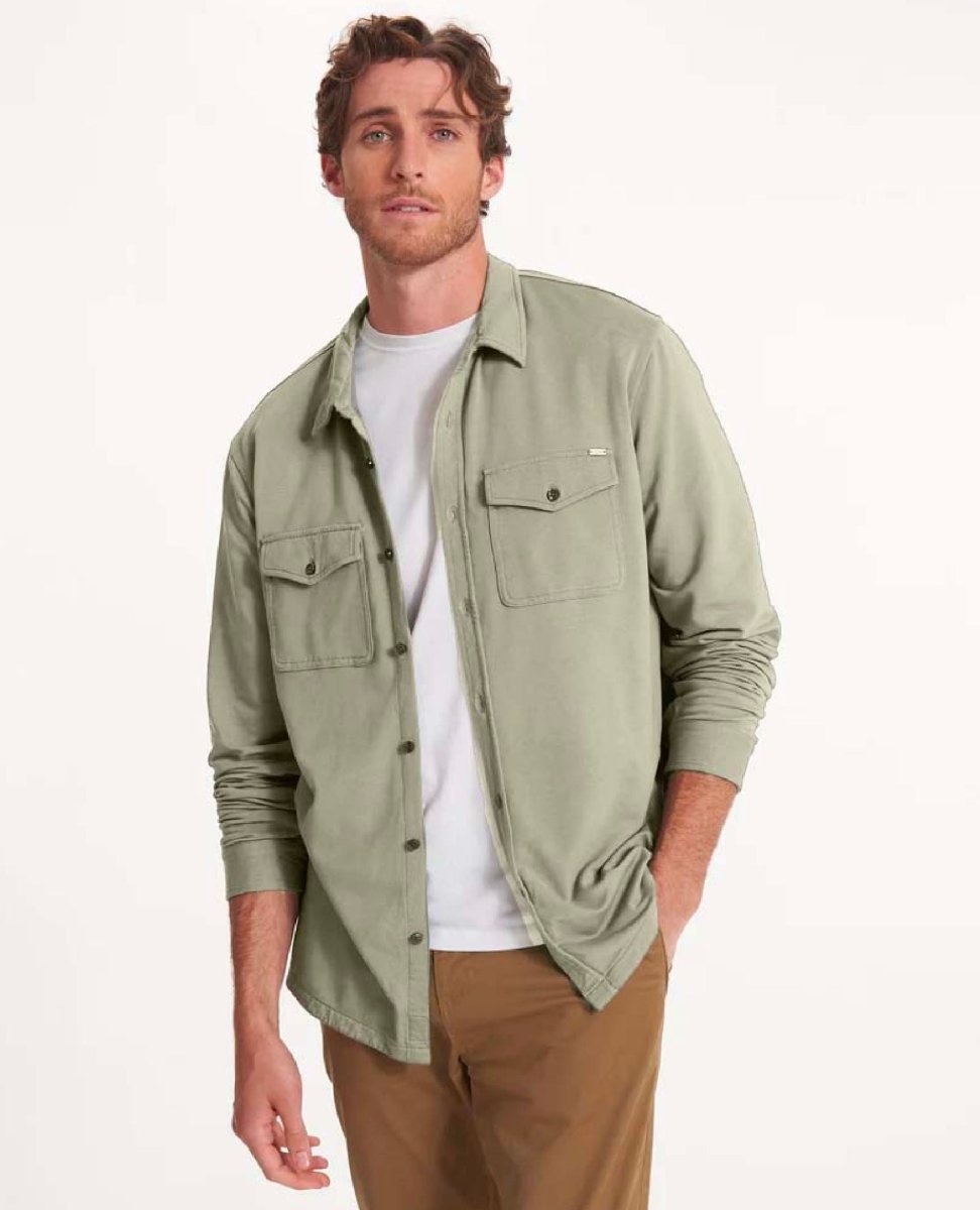 Men's Boulevard Shirt Jacket Sky Grey - miamidrugpossession