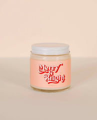 Merry Bright Mini Candle 4 oz. - PINK ARROWS