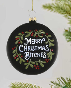 Merry Christmas B*tches Ornament - PINK ARROWS