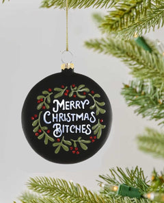 Merry Christmas B*tches Ornament - PINK ARROWS