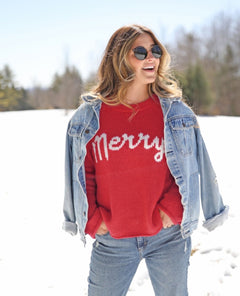 Merry Crew Holiday Red Sweater - miamidrugpossession