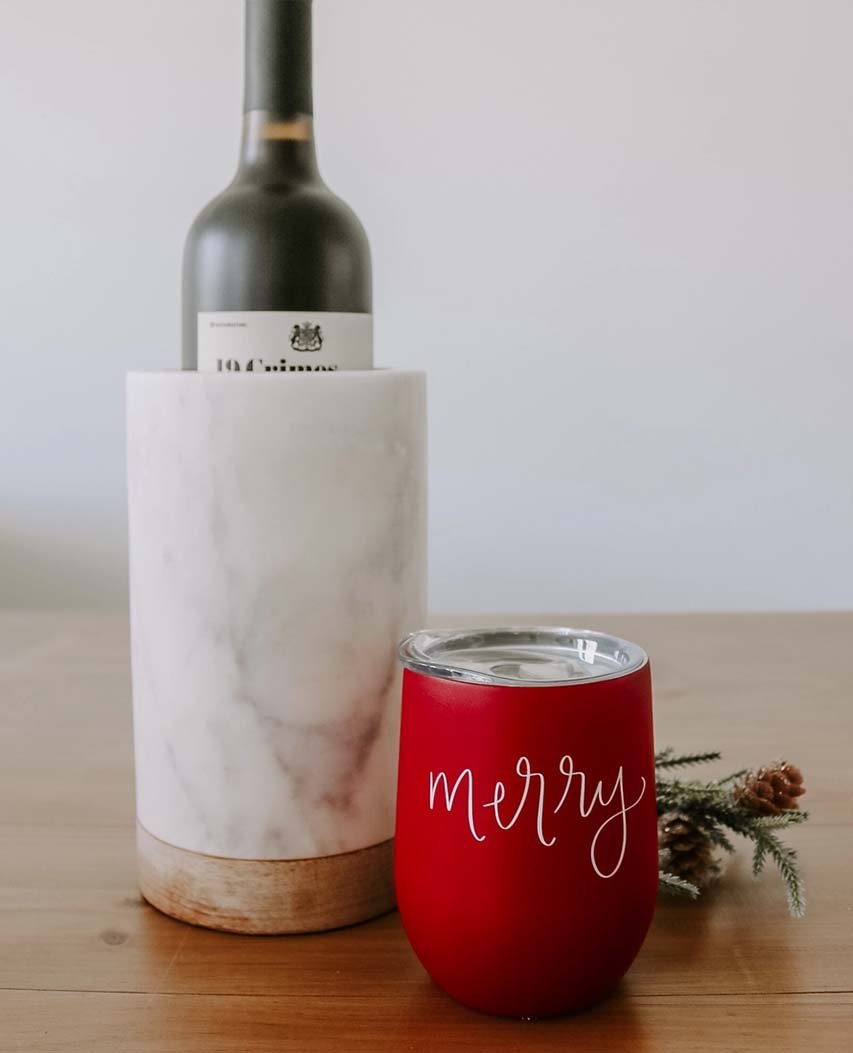 Merry Metal Wine Tumbler - clearpathherbicide