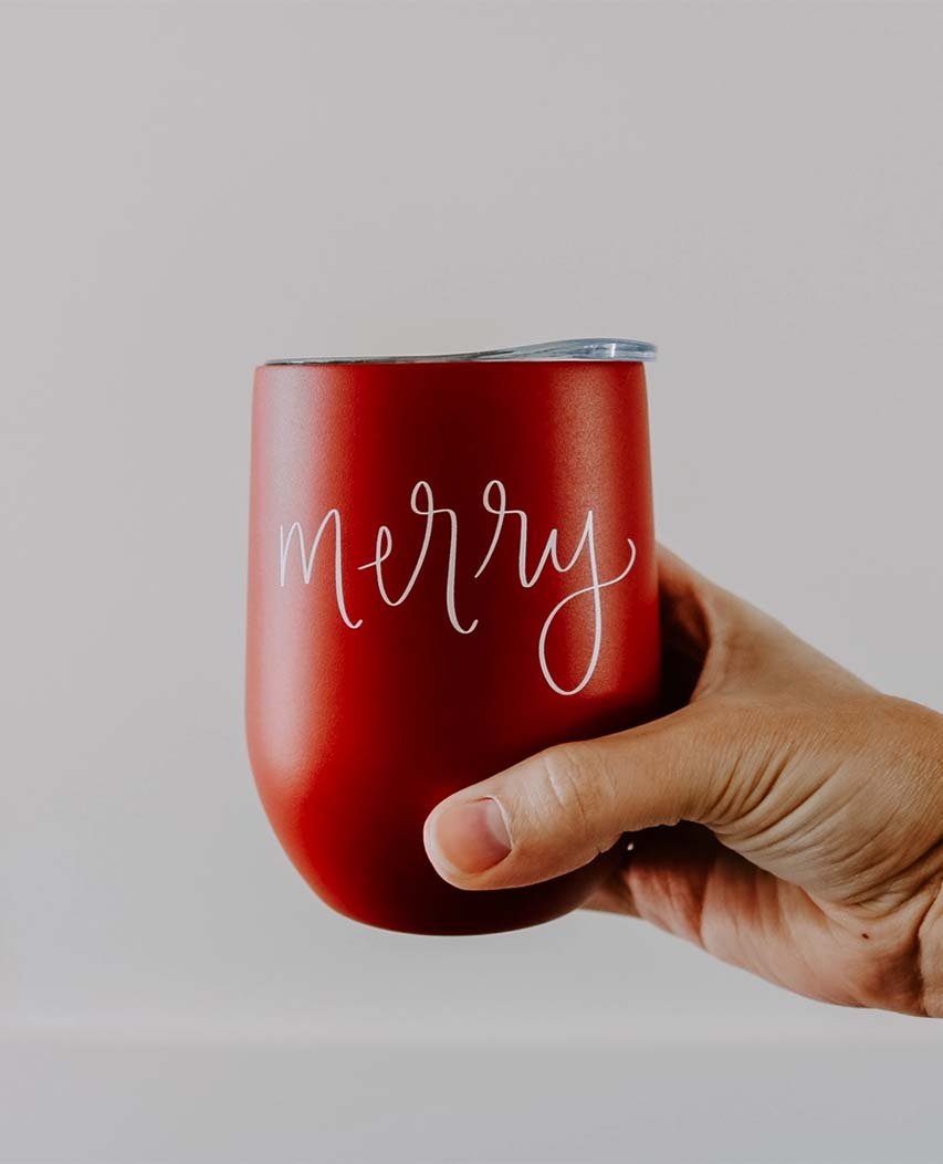 Merry Metal Wine Tumbler - miamidrugpossession