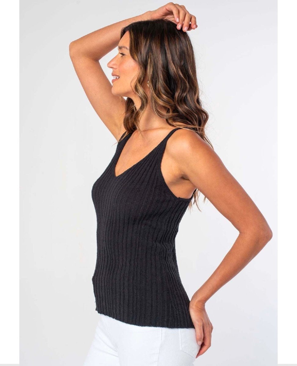 Mesmerized Black Sweater Tank Top - clearpathherbicide