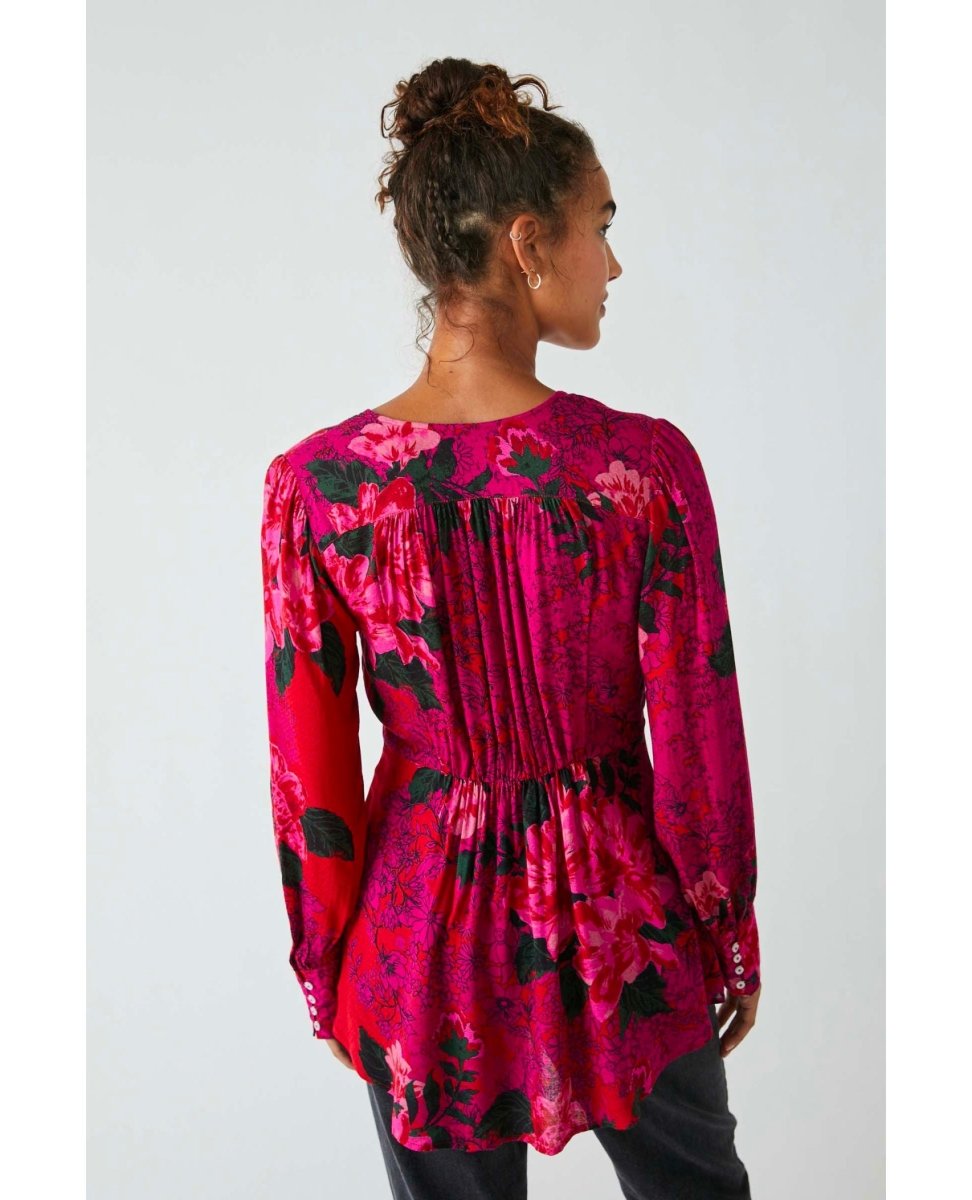 Mikayla Printed Tunic Scarlet Combo - miamidrugpossession