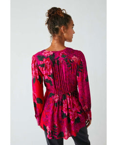 Mikayla Printed Tunic Scarlet Combo - PINK ARROWS