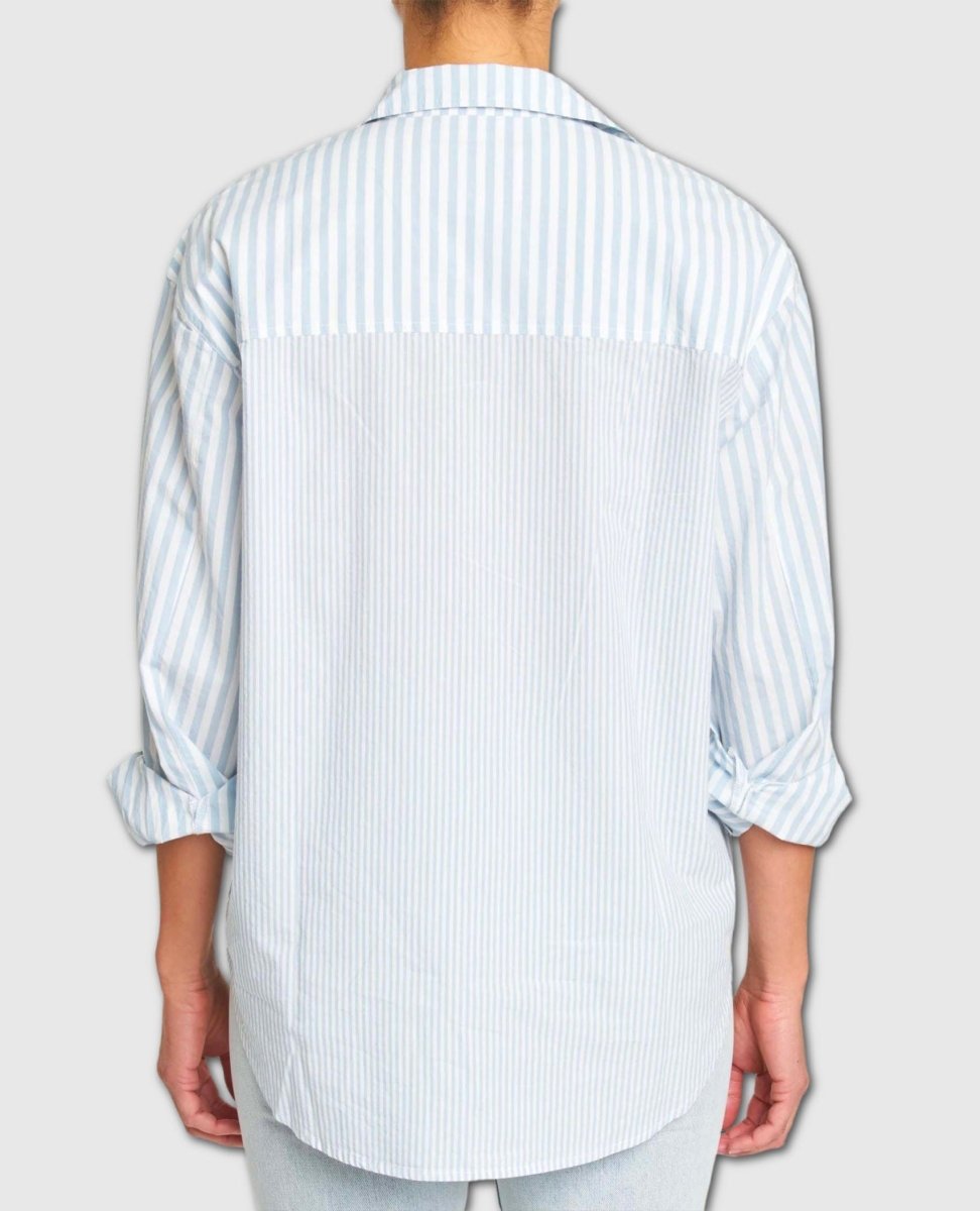 Millie Long Sleeve Shirt Blue Mist - miamidrugpossession