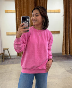 Mineral Sweatshirt Hot Pink - PINK ARROWS