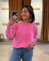 Mineral Sweatshirt Hot Pink - PINK ARROWS